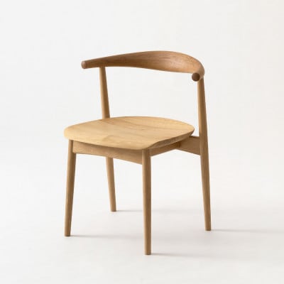 【飛騨の家具】　HIDA　KURINOKI　セミアームチェア　専用シート付　飛騨市産材仕様