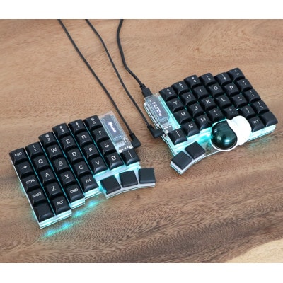 トラックボール付き60%左右分割キーボードキット Keyball61