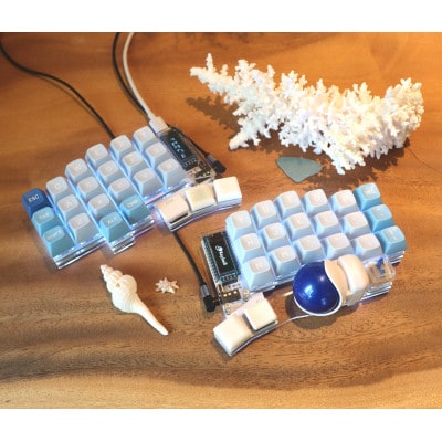トラックボール付き40%左右分割キーボードキット Keyball44