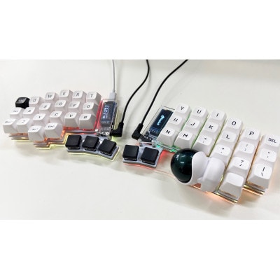 トラックボール付き40%左右分割キーボードキット Keyball44