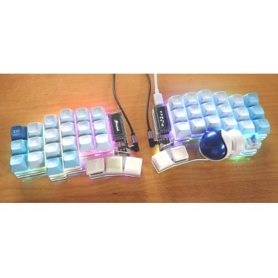 トラックボール付き40%左右分割キーボードキット Keyball44