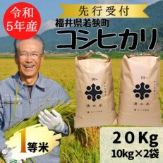 【 令和5年産 新米　先行受付 】福井県若狭町　コシヒカリ(1等米)　20kg | ふるさと納税のお礼品