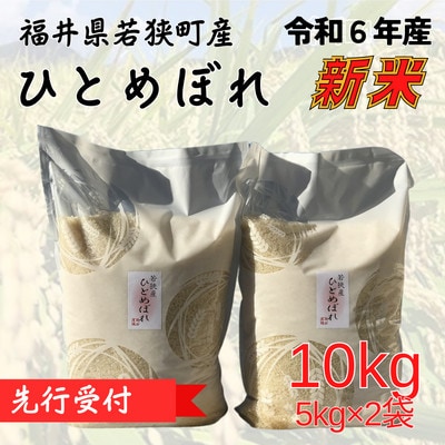 【令和6年産先行受付】福井県若狭町ひとめぼれ(1等米)　10kg(5kg×2袋)