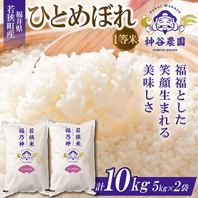 【令和8年産先行受付】福井県若狭町ひとめぼれ(1等米)　10kg(5kg×2袋)