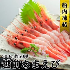 ねっとり甘い 子無し 日本海甘えび 500g(約50尾)