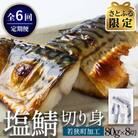 【毎月定期便】【さとふる限定】塩さば切り身 約80g×8切れ 真空パック入全6回