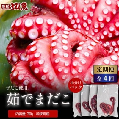 【3ヵ月毎定期便】茹で まだこ 小分け700g 真空パック入全4回