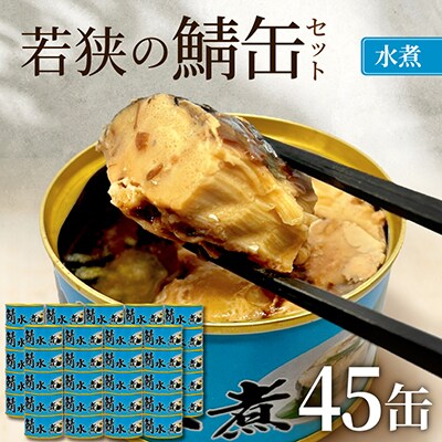 若狭の鯖缶45缶セット(水煮)