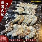 越前若狭職宝庫の厳選むきえび 20尾【冷凍ブラックタイガー(背ワタ無し)】