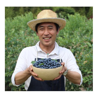 栽培期間中農薬不使用大粒冷凍ブルーベリー1kgと手作りジェラート(2種)6個セット