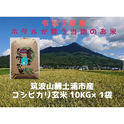 令和3年産　11月発送玄米10kg【筑波山麓】土浦市産コシヒカリ　石抜き・色彩選別機処理済み