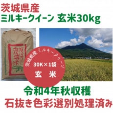 【5月中旬より順次発送】茨城県産ミルキークイーン 玄米30kg 冷めても美味しいもちもちなお米