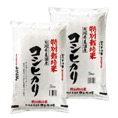 JA水郷つくば指定　令和3年産特別栽培米茨城県コシヒカリ　精米　10kg (5kg×2袋)