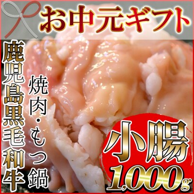 【令和4年お中元対応】もつ鍋や焼肉に!鹿児島県産黒毛和牛小腸 約1kg