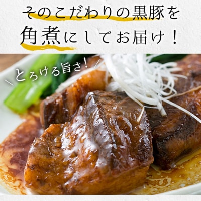 鹿児島県産の黒豚角煮セット 約1kg(250g×4P)　常温でお届け♪