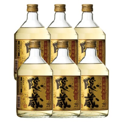 樽貯蔵 本格麦焼酎「隠し蔵」720ml×6本 セット