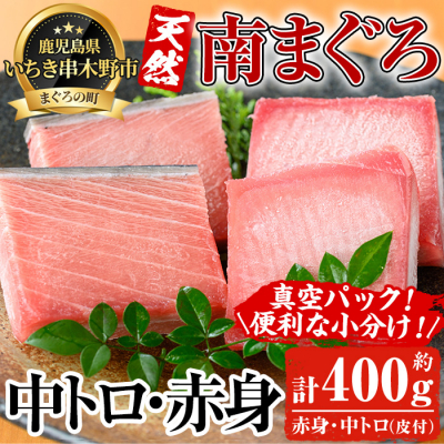 天然南マグロ 中トロ100g×2・赤身100g×2 計400g