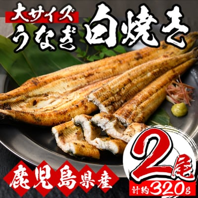 国産うなぎ(鹿児島県産うなぎ)大 白焼 2尾 約320g