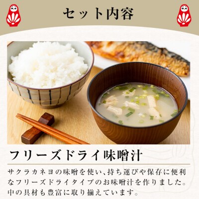 フリーズドライ 味噌汁 4種 鹿児島 サクラカネヨ 麦味噌 使用! 260食 常温 