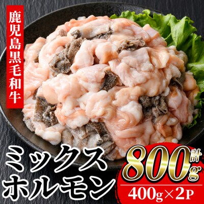 【数量限定】鹿児島県産黒毛和牛ミックスホルモン計800g(400g×2P)