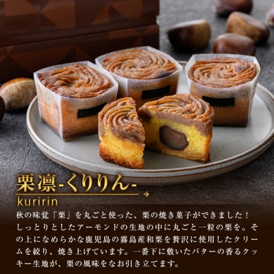 季節限定!霧島産 和栗 をまるごと1つ使用!和栗の洋生菓子<栗凛(くりりん)>10個 セット!常温 