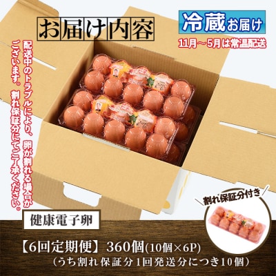 【6か月定期便】鹿児島県産!健康電子卵(計60個 計120個 全6回お届け♪ )