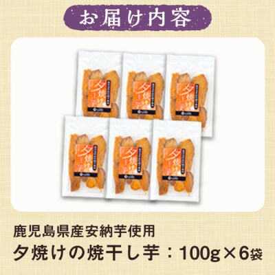 【60日以内配送】鹿児島県産 国産 安納芋使用 夕焼けの焼き干し芋(100g×6袋)