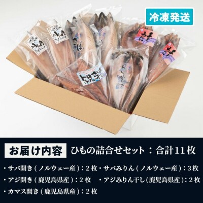 サバ・アジ・カマスのひもの詰合せセット