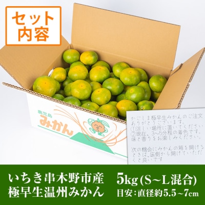 【先行受付・数量限定】極早生 温州みかん 5kg 箱満杯バラ詰め! S～Lサイズ