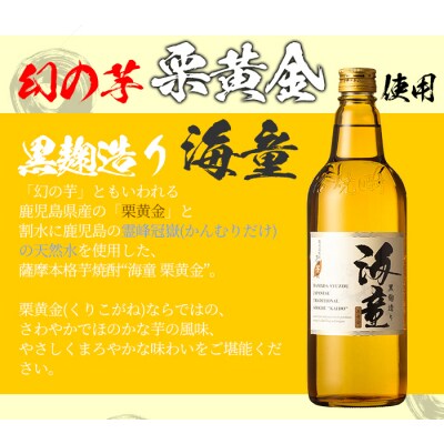 人気芋焼酎「海童 祝いの赤・蒼ブルー・栗黄金 (赤・青・黄)」720ml 各1本 四合瓶3本セット