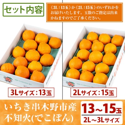 池之上果樹園の不知火 5kg超え (3L13玉 または 2L15玉) しらぬい デコポン と 同品種