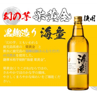 芋焼酎 「海童 栗黄金」 720ml×6本 25度  四合瓶 6本セット