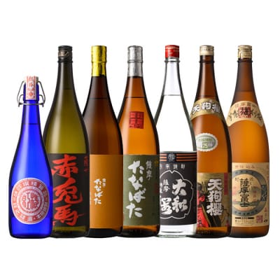 地元芋焼酎飲み比べ7本セット【1.8L×6種・720ml×1種】