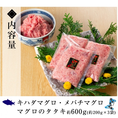 【令和7年お中元対応】ネギトロ用マグロのタタキ 600g(200g×3袋) 天然キハダ・メバチ使用