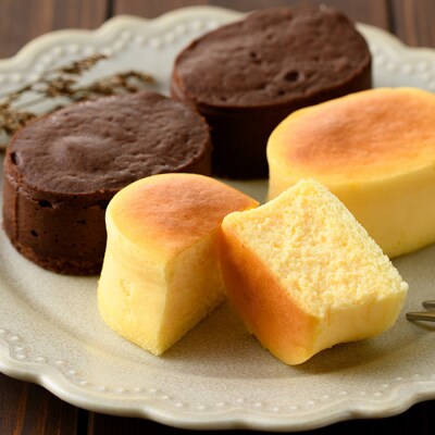【お中元】ふわっふわのスフレタイプのプチケーキ!半生ちーず・半生ちょこ詰合せ