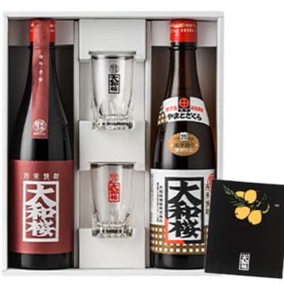 【令和7年お中元対応】焼酎「大和桜」「大和桜紅芋」720ml 各1本+大和桜グラスセット各1個