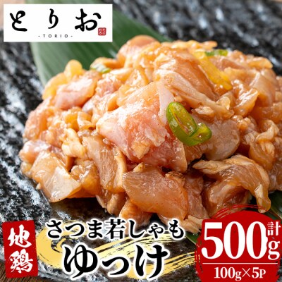 鹿児島県産! 地鶏 ゆっけ 500g(100g×5)  冷凍 小分け 国産 さつま若しゃも