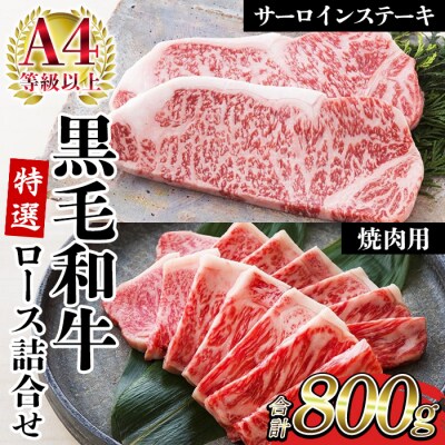 鹿児島県産 黒毛和牛 サーロイン ステーキ 200g×2枚 特選ロース 400g A-4等級以上