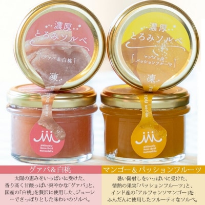 【お中元】新感覚アイス!”濃厚とろみソルベ”4種のこだわり素材を使用したソルベ詰め合わせ♪