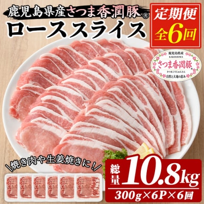 6か月定期便さつま香潤豚 ロース焼き材用(生姜焼き・豚丼・焼肉)