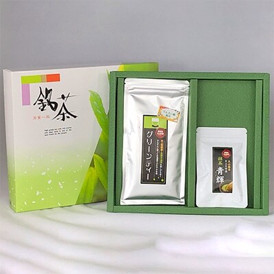 お茶屋さんのおいしいお茶 「井上青輝園」の抹茶とグリーンティーセット IN-01