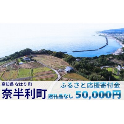 【応援寄附金】高知県奈半利町 1口 5万円 返礼品なしのご寄附　【奈半利町役場】999999-3