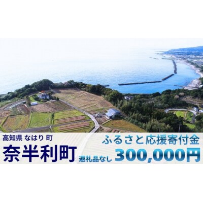 【応援寄附金】高知県奈半利町 1口 30万円 返礼品なしのご寄附　【奈半利町役場】999999-6