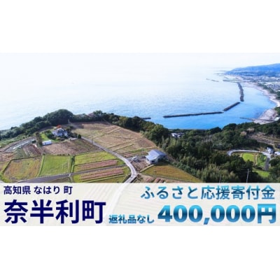 【応援寄附金】高知県奈半利町 1口 40万円 返礼品なしのご寄附　【奈半利町役場】999999-7