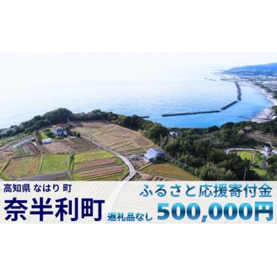 【応援寄附金】高知県奈半利町 1口 50万円 返礼品なしのご寄附　【奈半利町役場】999999-8
