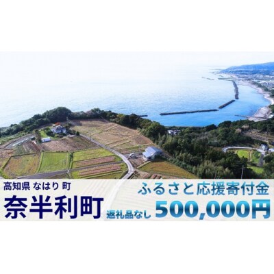 【応援寄附金】高知県奈半利町 1口 50万円 返礼品なしのご寄附　【奈半利町役場】999999-8