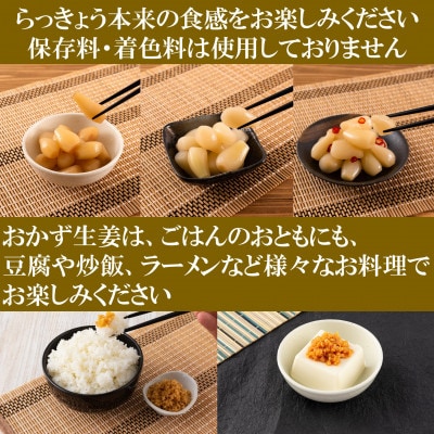 純国産らっきょう3種とおかず生姜2種の詰め合わせ(各2袋　計10袋)【MI251】