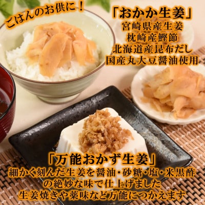 万能おかず生姜とおかか生姜セット各2袋合計4袋【MI722】