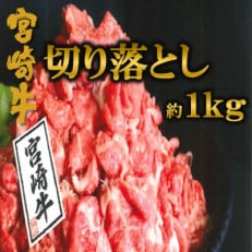 宮崎牛切り落とし 1kg【A-0105】