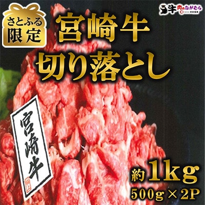 【さとふる限定】宮崎牛切り落とし 1kg【A-0105】